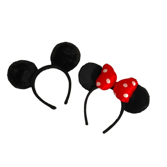 Mickey & Minnie Mouse Ears Headbands Disney Pair/Set of 2‎ - Picture 1 of 2